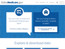 Tablet Screenshot of data.medicare.gov